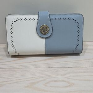 Elegant Two-Tone Gray and White Women's Wallet